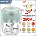 250ML Stainless Steel Electric Garlic Chopper Sturdy Durable Garlic Ginger Kitchen