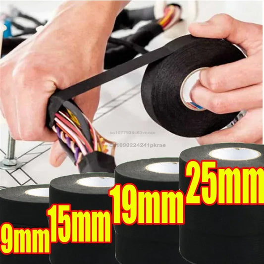Black Electrical Insulating Tape Fabric Adhesive Tape Automotive Cloth Tape Sound