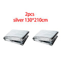 Emergency Thermal Poncho Blanket Lightweight Water-Resistant Windproof Sunshade Reusable First Aid Mat Pad Cover for Camping