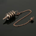Cone 100% Copper Brass Metal Pendant Pendulum for Divination Dowsing Reiki Healing