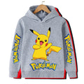 Autumn and Winter Sports Hoodies for Daily Warmth, Creative Pocket Monsters Cartoon Patterns, Men's and Girls' Clothing