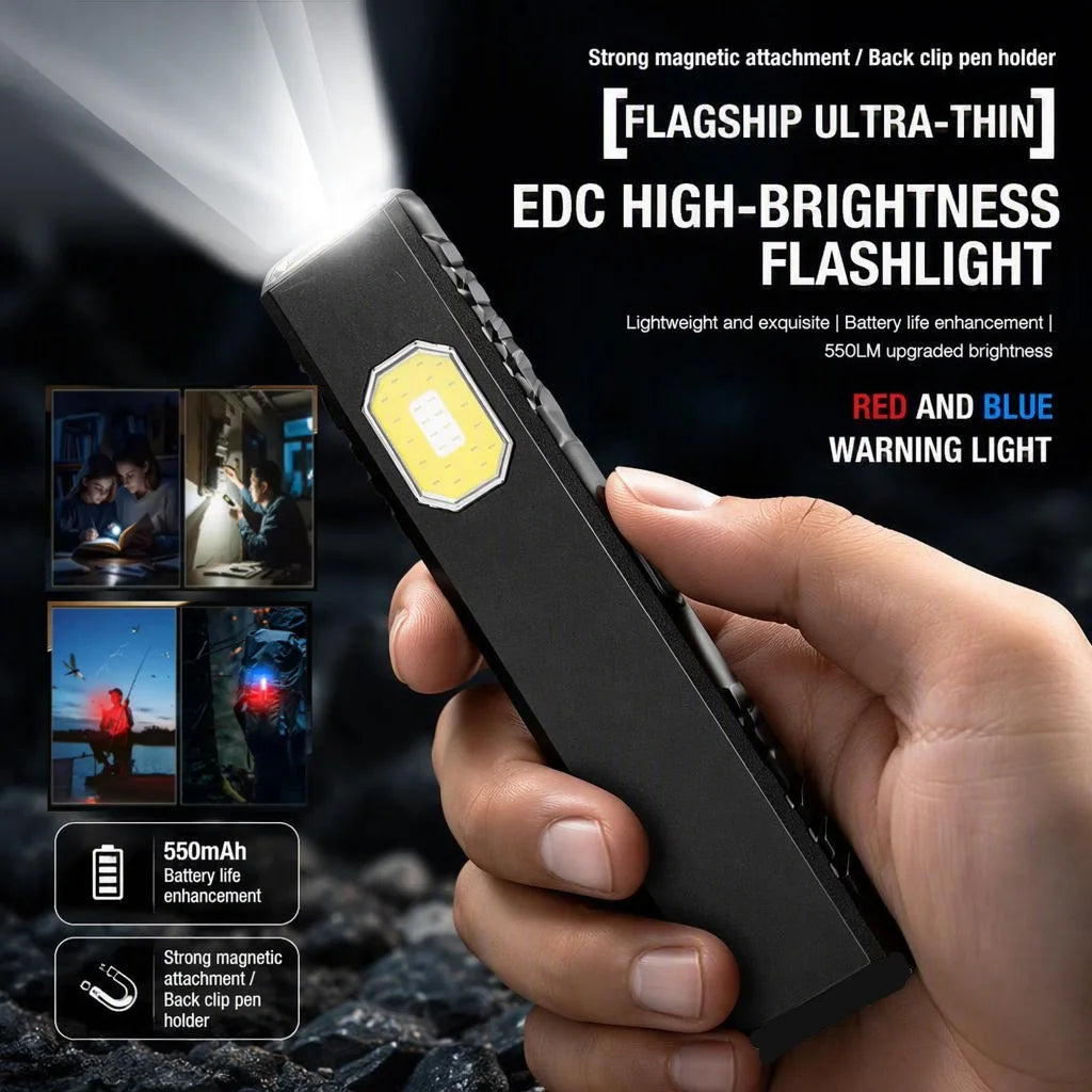 NEW Design Super Bright LED Source Work Lamp with Magnet Alarm SOS Key Chain Power Bank