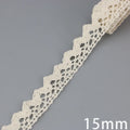 (5Meter/roll) White Beige Cotton Embroidered Lace Net Ribbons Fabric Trim DIY Sewing