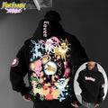 2025 Pok Mon Classic Character Eevee Family Printed Men and Women Autumn/Winter Thick and Wide Y2K Halloween COS Wide Hoodie