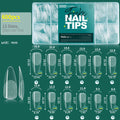 False Nail Tips Full Cover Clear Acrylic Extensions 10/12 Sizes Natural Look DIY Professional Manicure 120/600pcs