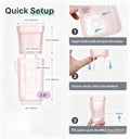 Pink Self Watering Pot with Humidity Dome for Indoor Plant,Clear Seed Starter Cup,Tissue Culture Acclimation Kit,Alocasia Corm P
