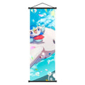 Pok mon Piplup Art Scroll Hanging Poster, Hi - Qual., Cute Anime Wall Decor, Show Adorable Look for Fans, Vivid Design for Home