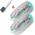 1/2/4PCS Shoe Washing Machine Bag with Liquid Shoe Brush Set Durable Laundry Shoe Bag and Soft Bristle Clean Brush for All Shoes