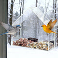 1A@ Bird Feeder Clear Window Outside Hanging Bird Feeder House with Suction Cup for
