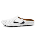 Half Shoes For Men Latest Design 2025 Leather Casual Slippers Loafers Mules Flats Summer Breathable