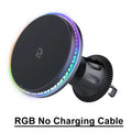 Magnetic Car Wireless Chargers RGB LED Light For iPhone 12 13 14 15 16 17 Pro Max Phone