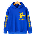 Autumn and Winter Sports Hoodies for Daily Warmth, Creative Pocket Monsters Cartoon Patterns, Men's and Girls' Clothing