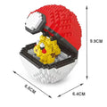 Pokemon Pokeball Pikachu Miniature Small Particle Building Blocks Puzzle Assembly Toy for Adult Girls and Boys
