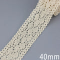 (5Meter/roll) White Beige Cotton Embroidered Lace Net Ribbons Fabric Trim DIY Sewing