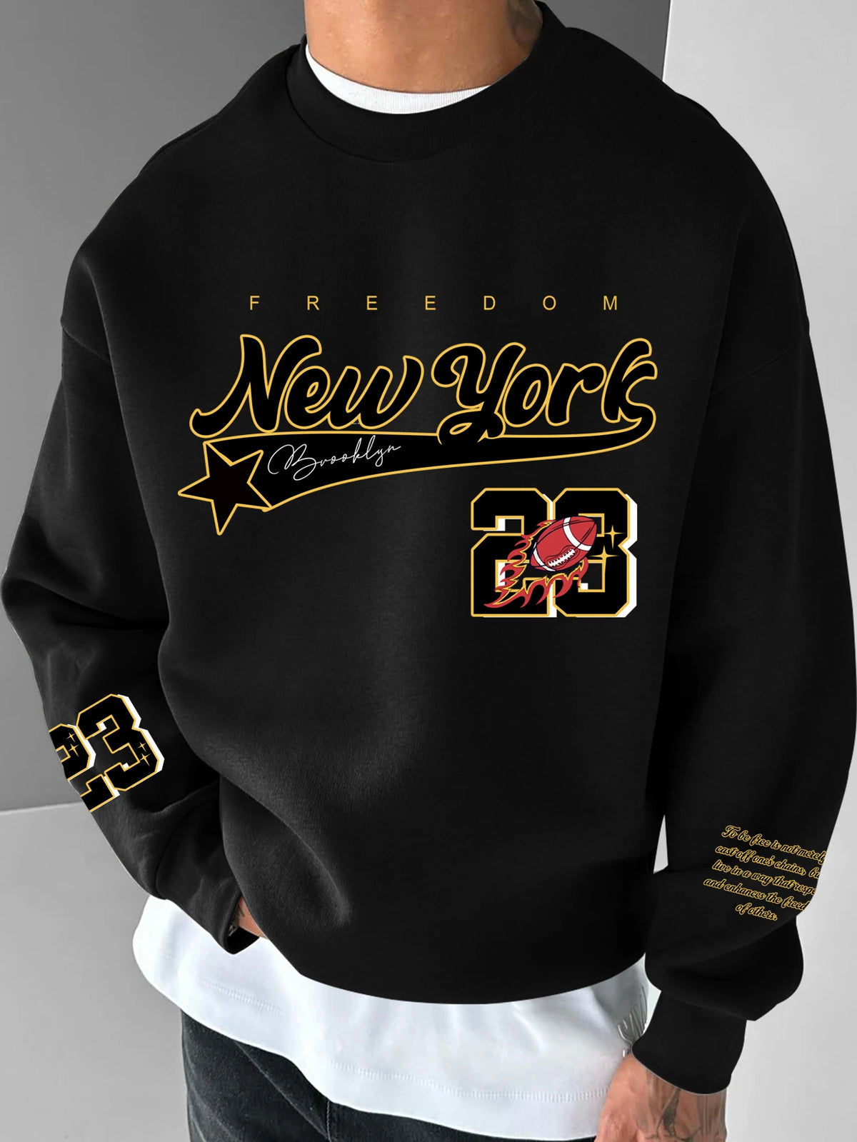 New York style printed hoodie for men and women, casual wear for daily wear,S-XXL