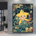 Pok mon Canvas Painting Frameless Animation Printing Jiggly Puff Charizard Gengar Charmander Room Decoration Poster Mural Gift