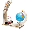 DIY STEM Earth Model Day Night Cycle Educational Globe Toy Wooden Handmade Toy Science Kit for Classroom Physics Learning
