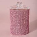 Luxury Diamond Cotton Swabs Storage Case Portable Makeup Cosmetic Organizer Dust-proof