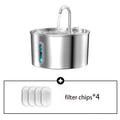 ZYFeeder 2.2L Automatic Water Fountain Stainless Steel Pet Water Feeder Cat/Dog Drink