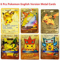 Cart o de metal pok mon 10000 pontos arceus charizard raichu super cart o dourado ingl s mewtwo vmax gx ex presente de natal