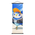 Pok mon Piplup Art Scroll Hanging Poster, Hi - Qual., Cute Anime Wall Decor, Show Adorable Look for Fans, Vivid Design for Home