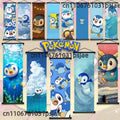 Pok mon Piplup Art Scroll Hanging Poster, Hi - Qual., Cute Anime Wall Decor, Show Adorable Look for Fans, Vivid Design for Home