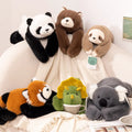 50/60/65cm Long Arm Stuffed Animal Arm Weighted Soft Plush Pillow Raccoon Koala Bear