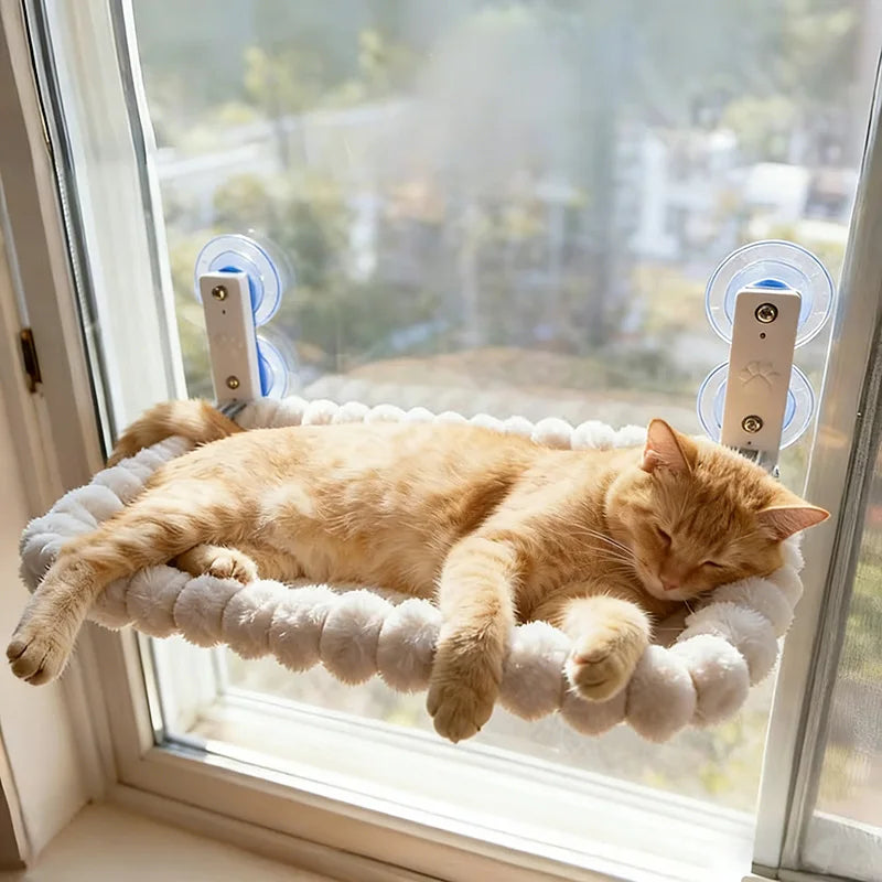Cat Window Hammock with Strong Suction Cups Cozy Perch for Indoor Cats