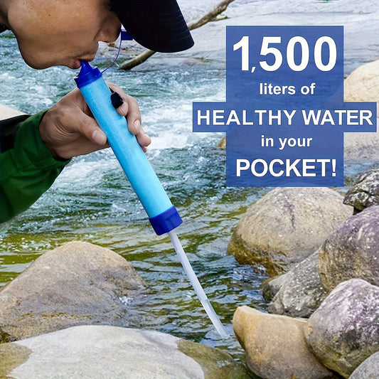1pcs Outdoor Water Filter, Personal Straw Water Filtration System, Emergency Survival