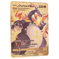 Cart o de metal pok mon 10000 pontos arceus charizard raichu super cart o dourado ingl s mewtwo vmax gx ex presente de natal