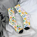 Men's Socks Pokemon Characters Stockings Anti Bacterial Comfortable Socks Winter Gothic Pattern Skateboard Socks