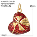 Y2k Boho Evil Blue Eye Heart Necklace for Women Golden Angle Flower Collars Diy Pendant