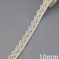 (5Meter/roll) White Beige Cotton Embroidered Lace Net Ribbons Fabric Trim DIY Sewing