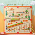 Magnetic Sorting Games Montessori Puzzle Toys Maze Board Learning Color Montessori
