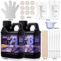 Easy Mix 1:1 Epoxy Resin Kit Crystal Clear-Not Yellowing No Bubble Self Leveling Casting & Coating Resin for DIY Jewelry Making