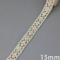 (5Meter/roll) White Beige Cotton Embroidered Lace Net Ribbons Fabric Trim DIY Sewing
