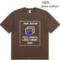 Custom-Made Men's T-Shirts Are Suitable for Team Gatherings, Gyms, and Sports Cotton Round-Neck Short-Sleeved Shirts