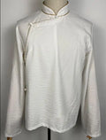 Chinese Tibetan Shirt Men Spring Blouse Tradition Underwear Tops