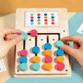 Montessori Wooden Color Shape Matching Cognition Learning Game Board Early Stimulate