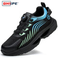 Rotating Button New Safety Shoes Men Anti-smash Anti-puncture Work Shoes Fashion Men Sport Shoes Security Protective Boots Men
