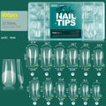 False Nail Tips Full Cover Clear Acrylic Extensions 10/12 Sizes Natural Look DIY Professional Manicure 120/600pcs