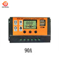 100A Solar Charge Controller Solar Panel Controller 12V/24V Adjustable LCD Display Solar Panel Battery Regulator With USB Port