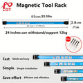 8"/12"/18"/24 Heavy Duty Magnetic Tool Rack with Blue Label Slots and Tool Holders -