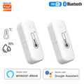 Tuya Temperature and Humidity Sensor with Wi-Fi and Bluetooth Connectivity, Temperature Monitoring and Smart Integration