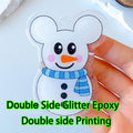 Custom Logo Acrylic Keychain Cat Dog ID Charm Print Holographic Personal Photo Pet