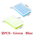 15 Cavity Ice Cube Tray Silicone Square Ice Trays Easy Release Stackable Ice Cube Molds