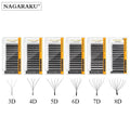 NAGARAKU Automatic Flowering W Shape Bloom 3D 4D 5D 6D 7D 8D Premade Fans Speed Eyelash
