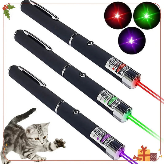 2-in-1 Mini LED Laser Pointer Pet Training Flashlight Scratching Toys for Pets and Cats