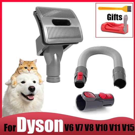 For Dyson Vacuum Pet Brush V6 V7 V8 V10 V11 V15 Flexible Undercoat Groomer for Dog Cat Shedding, Mats & All Hair Types