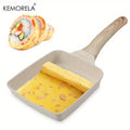 KEMORELA Tamagoyaki Pan, Japanese Omelette Pan, Black and White Tamagoyaki Egg Pan, Non Stick Rectangle Pan Small Frying Pan